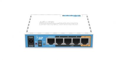 Точка доступа MikroTik hAP вид сзади